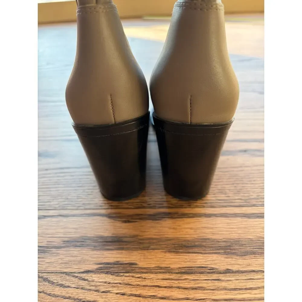 Franco Sarto Valor Leather Square Toe Block Heel Boots Women Sz 9.5 - Picture 10 of 14